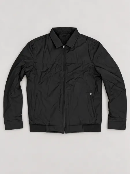 Rivage — Veste zippée à col rabattu, Noir, M