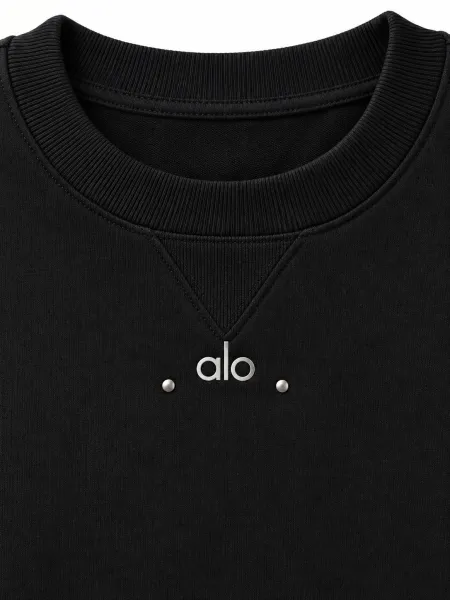Orion — Sweat à col rond et détail triangulaire à l’encolure, Noir, L