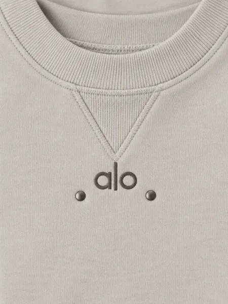 Orion — Sweat à col rond et détail triangulaire à l’encolure, Taupe clair, L