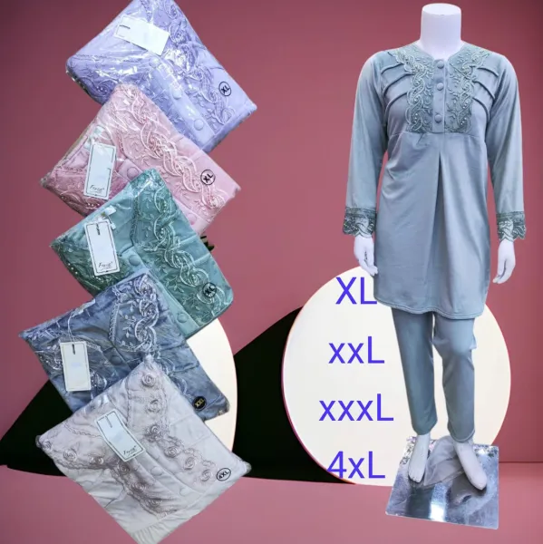 Pyjama femme VOKA, Rose, 4XL