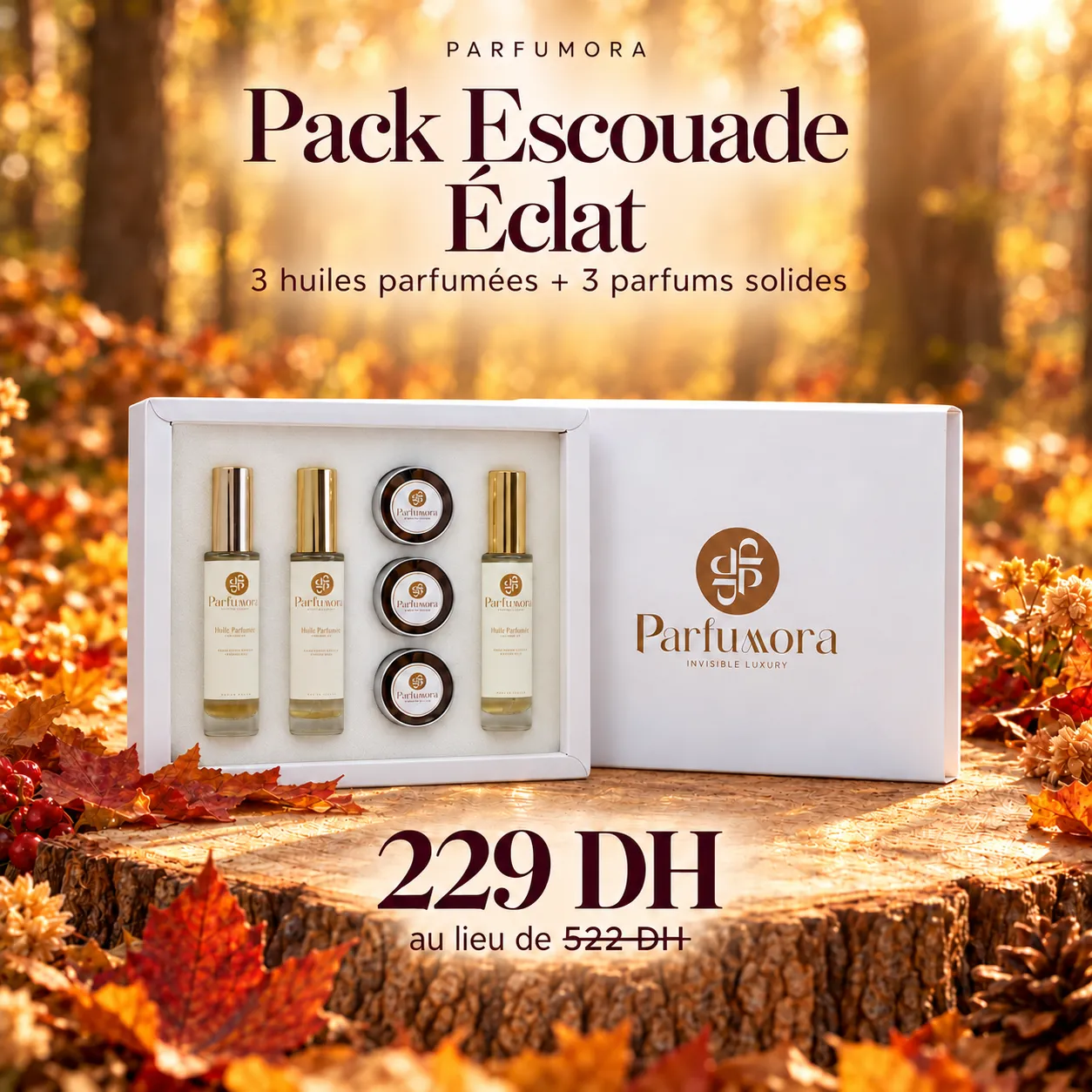 Pack Escouade Éclat — 229 DH au lieu de 522 DH.
