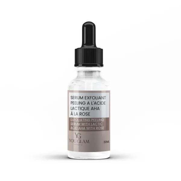 Serum Exfoliant peeling a l'acide lactique AHA à la rose